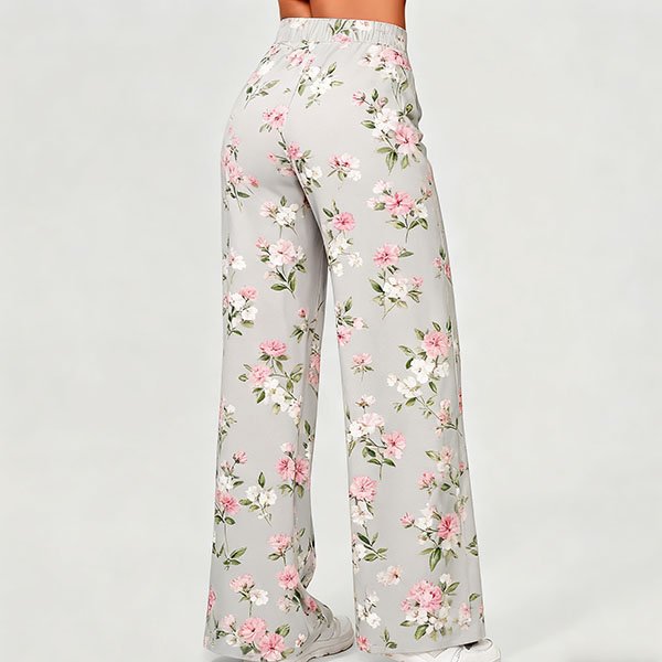 Women's casual floral flared pants