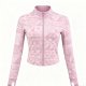Pink cute pattern zip-up casual jacket